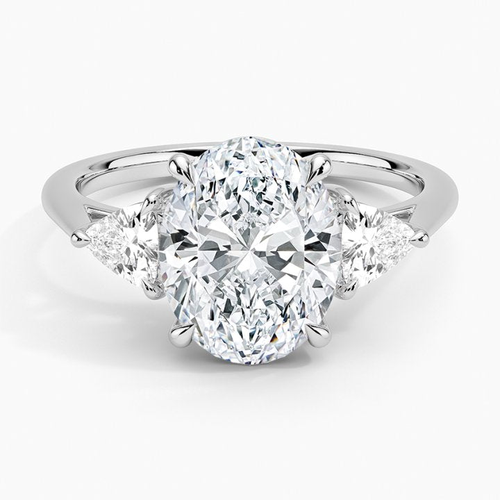 Apphiay Three Stones Moissanite Engagement Ring-VOOGME