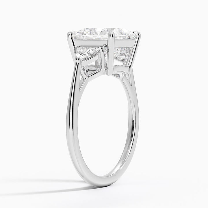 Apphiay Three Stones Moissanite Engagement Ring-VOOGME