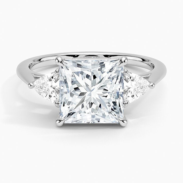Apphiay Three Stones Moissanite Engagement Ring-VOOGME