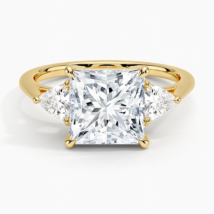 Apphiay Three Stones Moissanite Engagement Ring-VOOGME
