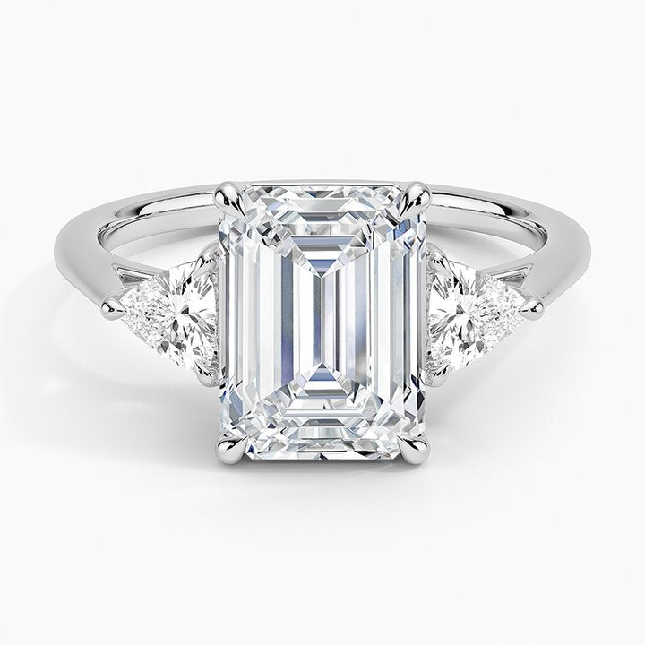 Apphiay Three Stones Moissanite Engagement Ring-VOOGME