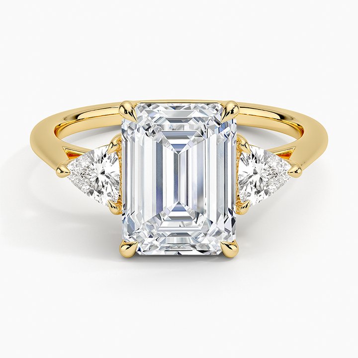 Apphiay Three Stones Moissanite Engagement Ring-VOOGME