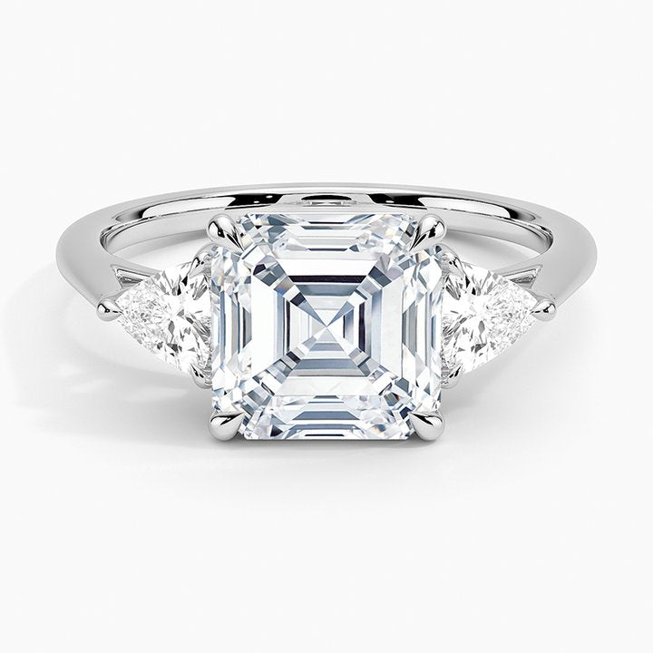 Apphiay Three Stones Moissanite Engagement Ring-VOOGME