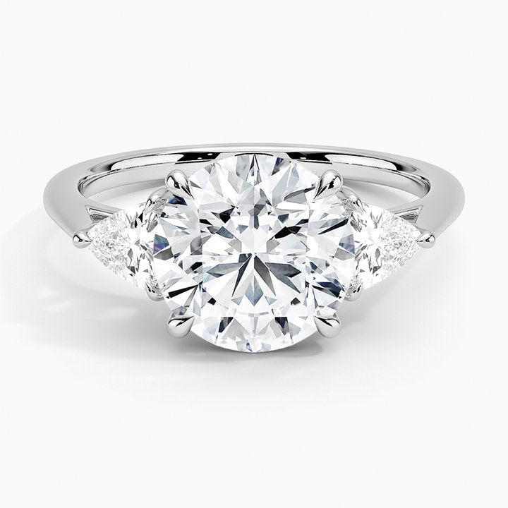 Apphiay Three Stones Moissanite Engagement Ring-VOOGME