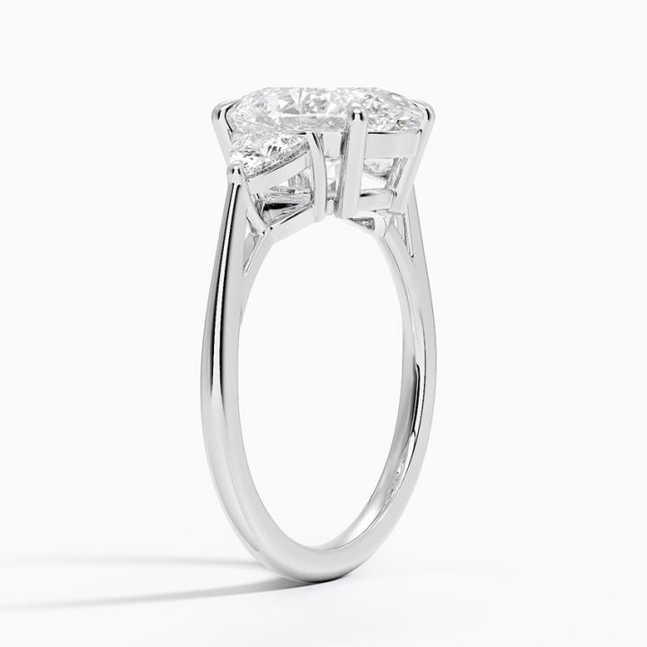 Apphiay Three Stones Moissanite Engagement Ring-VOOGME