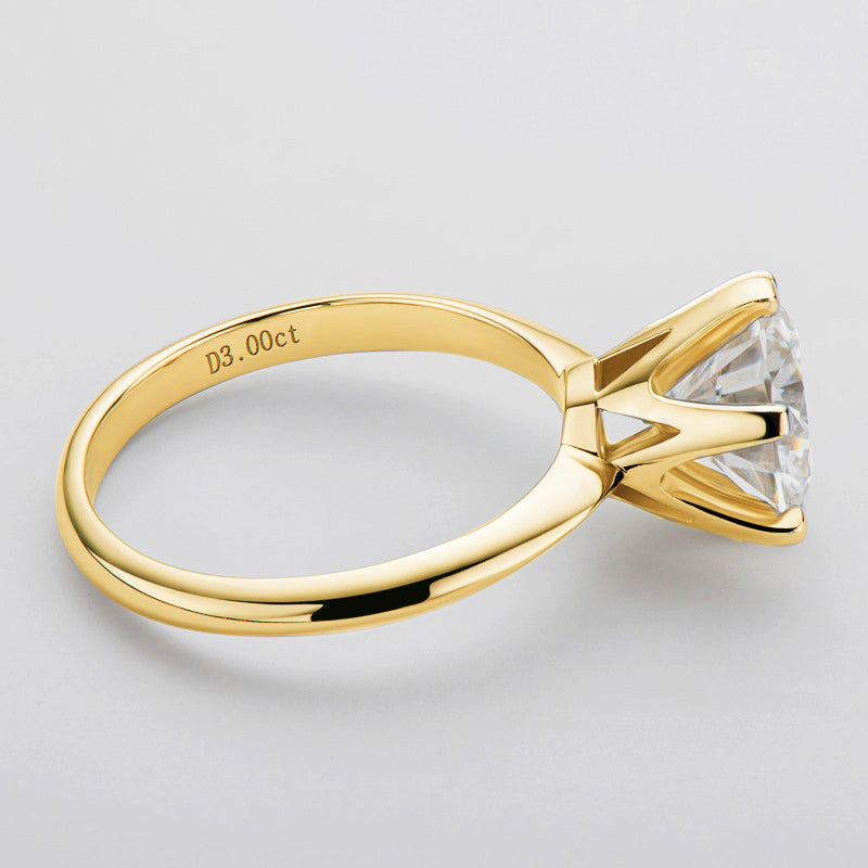 Selection Classic Six-Prong Moissanite Engagement Ring-VOOGME