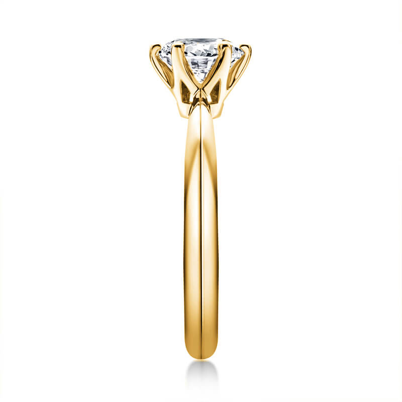 Selection Classic Six-Prong Moissanite Engagement Ring-VOOGME