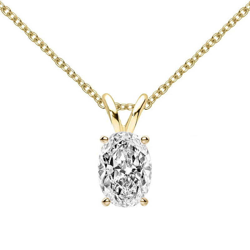 Oval Cut Moissanite Pendant 1.0 ct-VOOGME