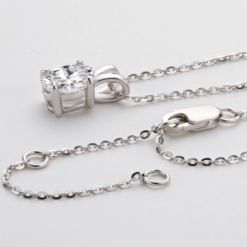Oval Cut Moissanite Pendant 1.0 ct-VOOGME