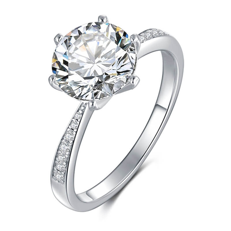 Trellis Setting Moissanite Ring 3.0 ct-VOOGME