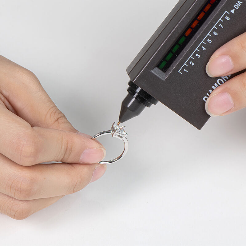 Solitaire Princess Shape Moissanite Ring 1.0 ct-VOOGME