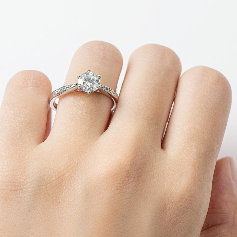 Attente Vintage Moissanite Engagement Ring-VOOGME