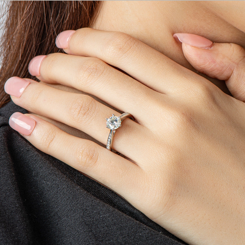 Attente Vintage Moissanite Engagement Ring-VOOGME