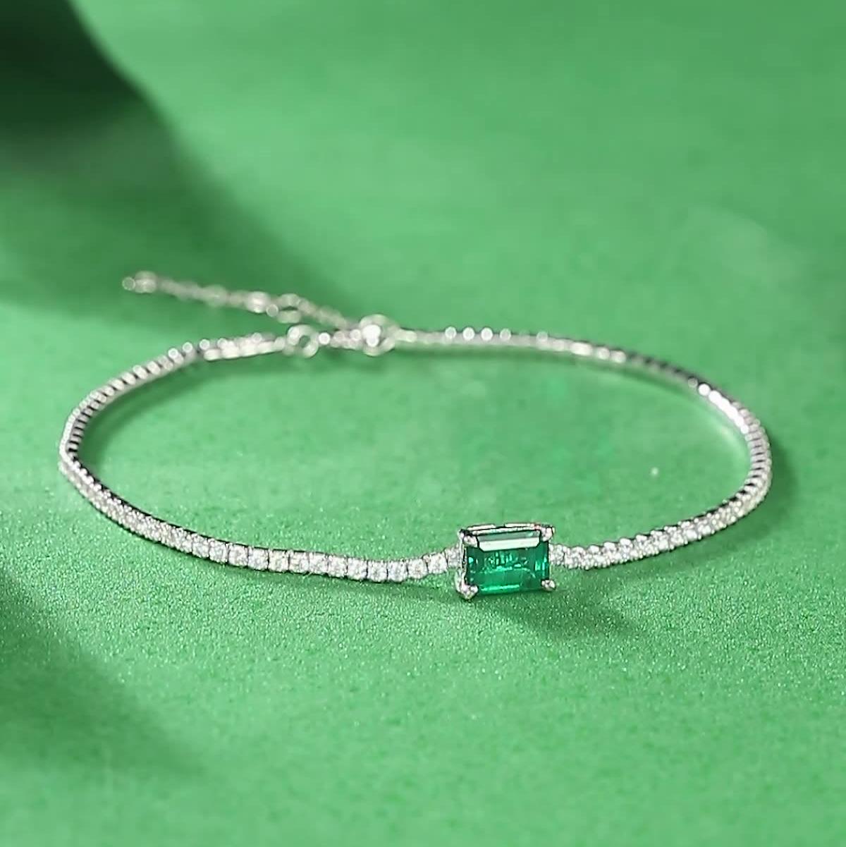 Emerald Gemstone Bracelet-VOOGME