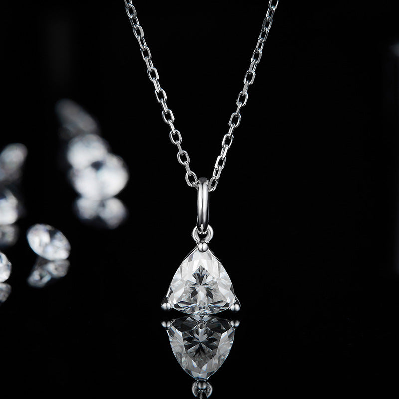 Trilliant Shape Moissanite Pendant 1.0 ct-VOOGME