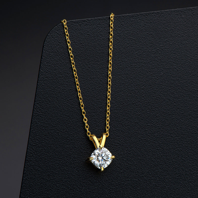 Cushion Shape Moissanite Pendant 1.0 ct-VOOGME