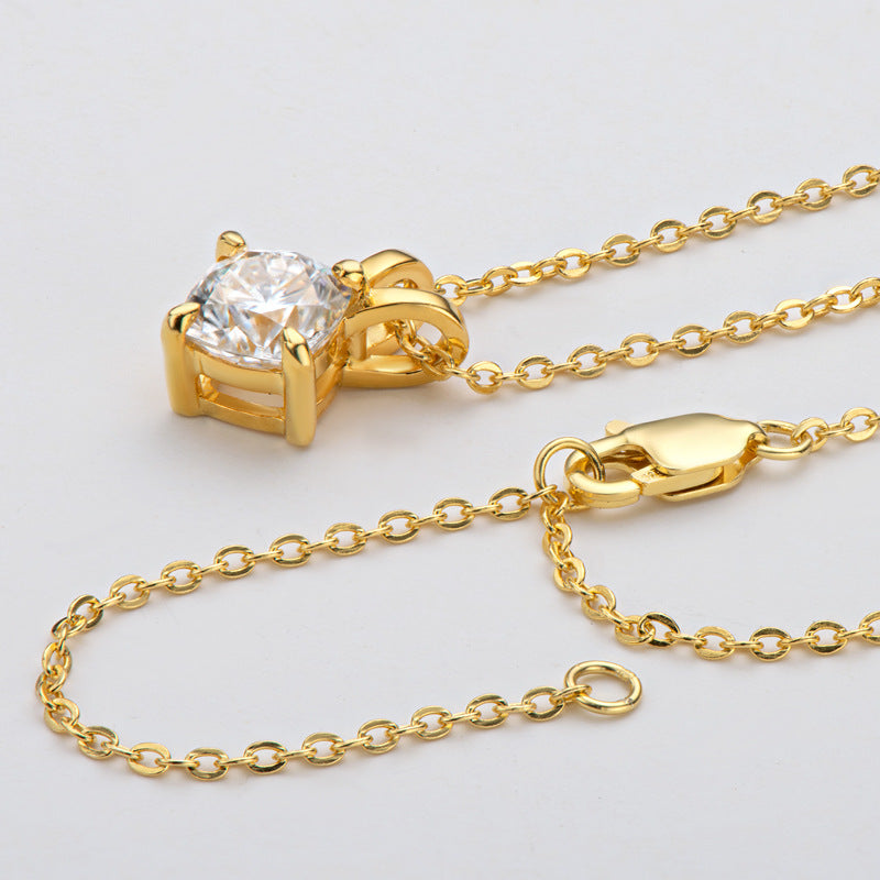 Cushion Shape Moissanite Pendant 1.0 ct-VOOGME