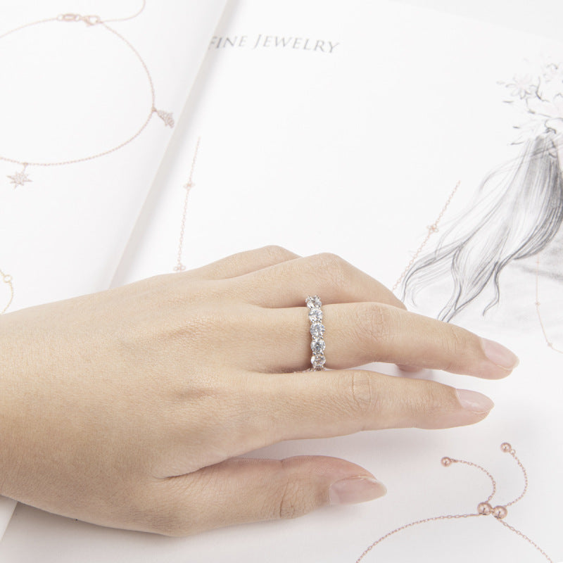 Round Moissanite Wedding Band (4.5 ct. tw.)-VOOGME