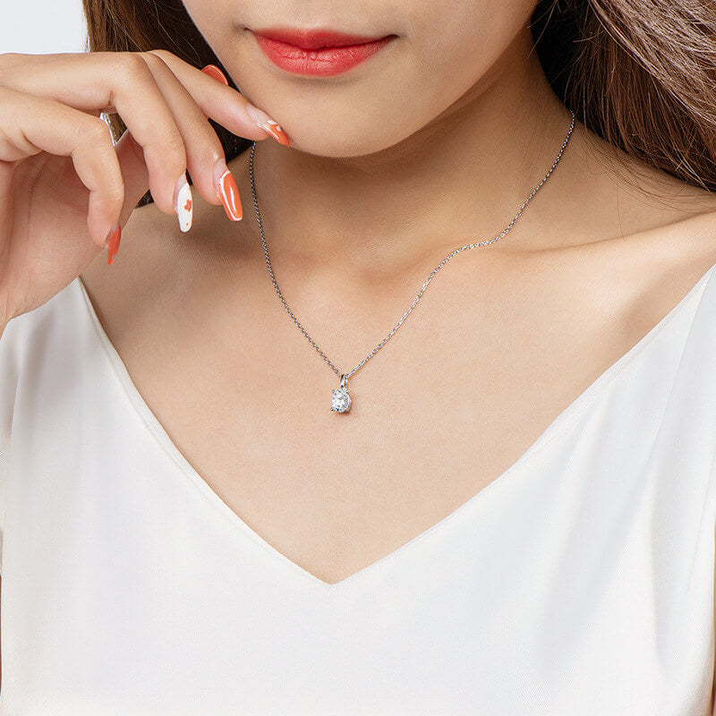 The Only One Oval Shape Moissanite Pendant 1.0 ct-VOOGME