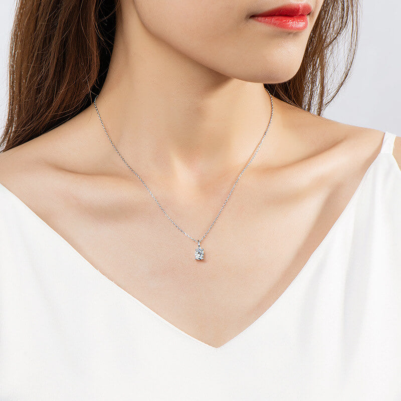 The Only One Oval Shape Moissanite Pendant 1.0 ct-VOOGME