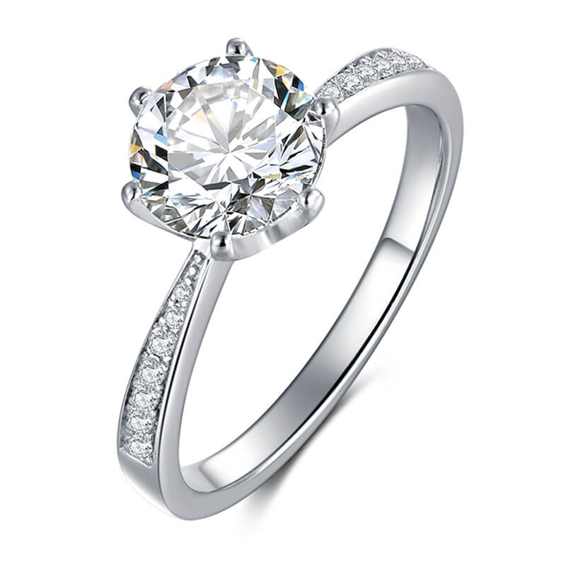 Trellis Setting Moissanite Ring 1.5 ct-VOOGME