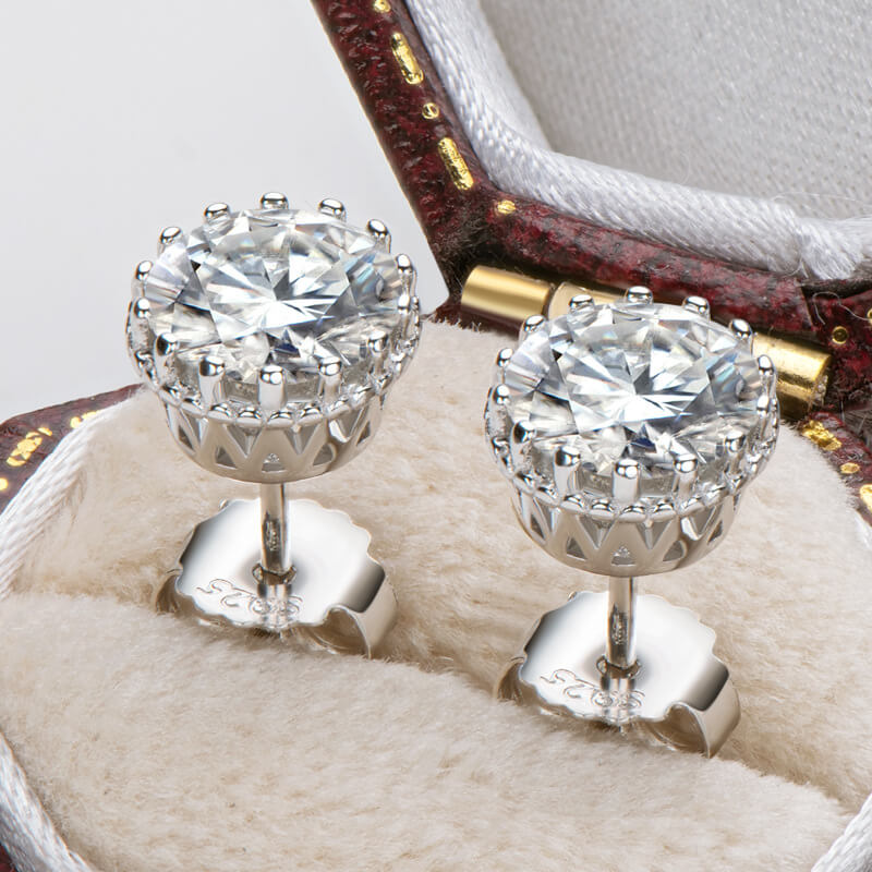 Designer Moissanite Stud Earrings-VOOGME
