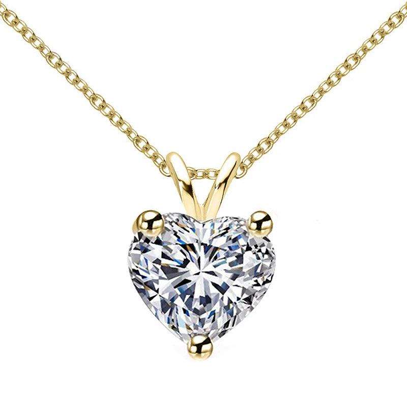 Heart Shape Moissanite Pendant 1.0 ct-VOOGME