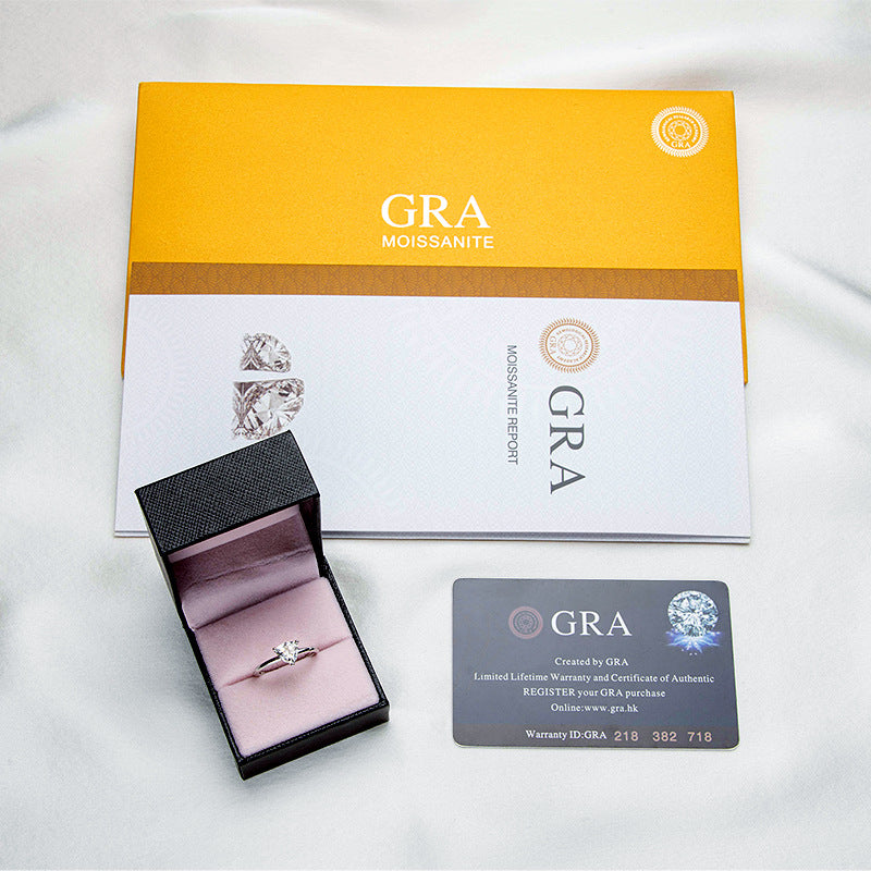 Classic Trilliant Shape Moissanite Engagement Ring 1.0 ct-VOOGME