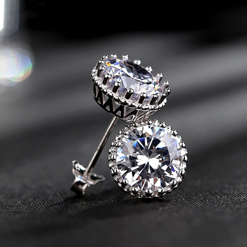 Designer Moissanite Stud Earrings-VOOGME