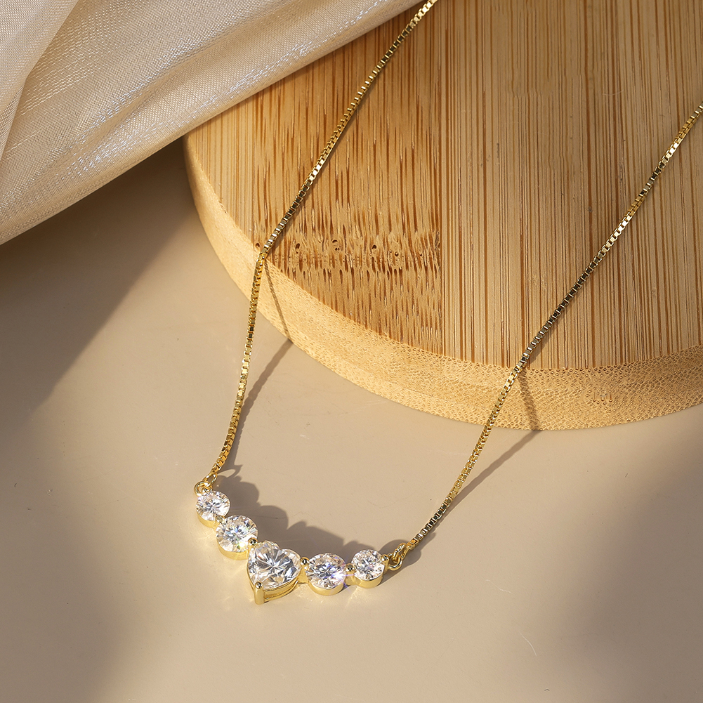 Smile Heart Moissanite Necklace