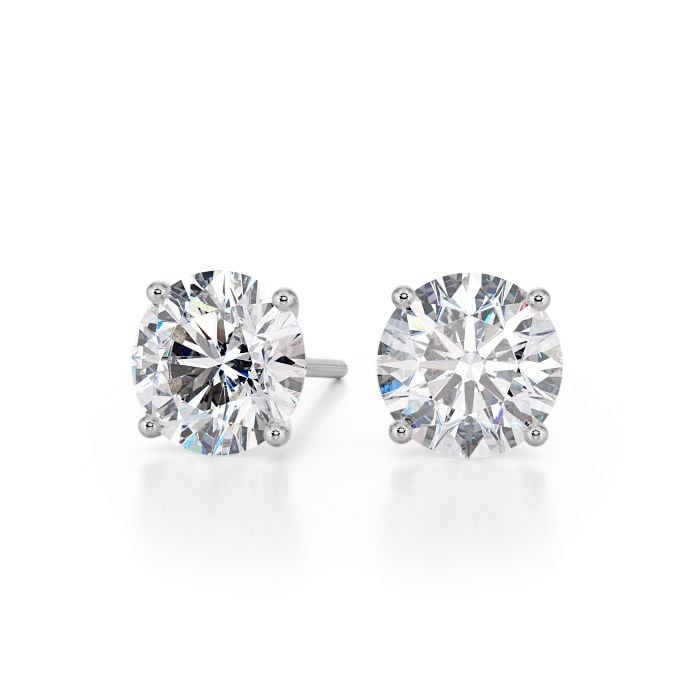 Martini Setting Screw Back Moissanite Earrings-VOOGME