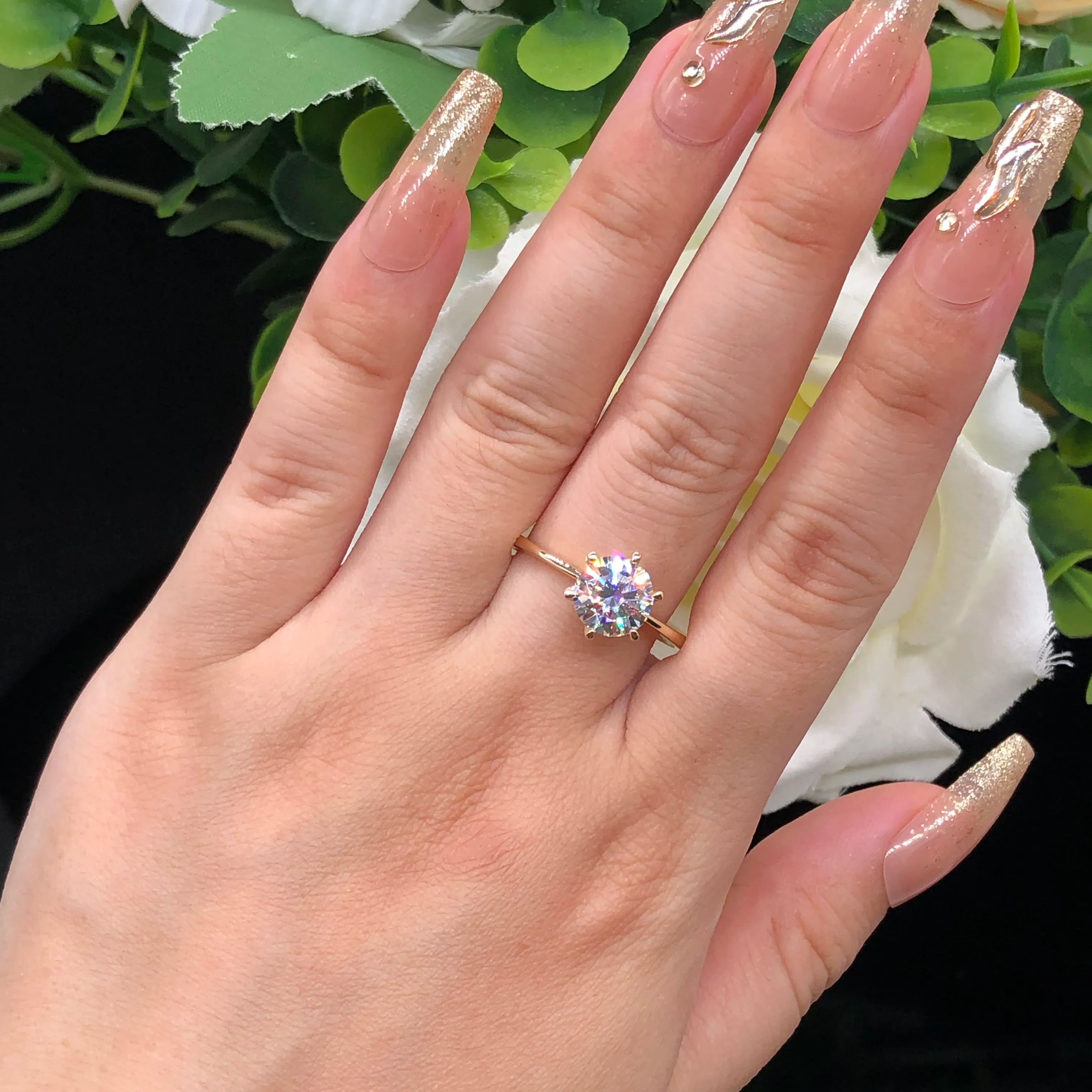 Luxury Moissanite Engagement Ring-VOOGME
