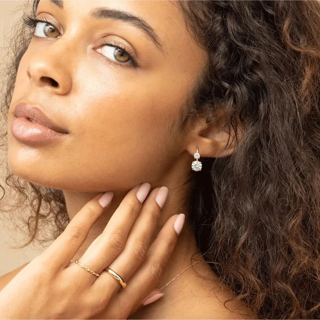 Octavia Moissanite Hoop Earrings