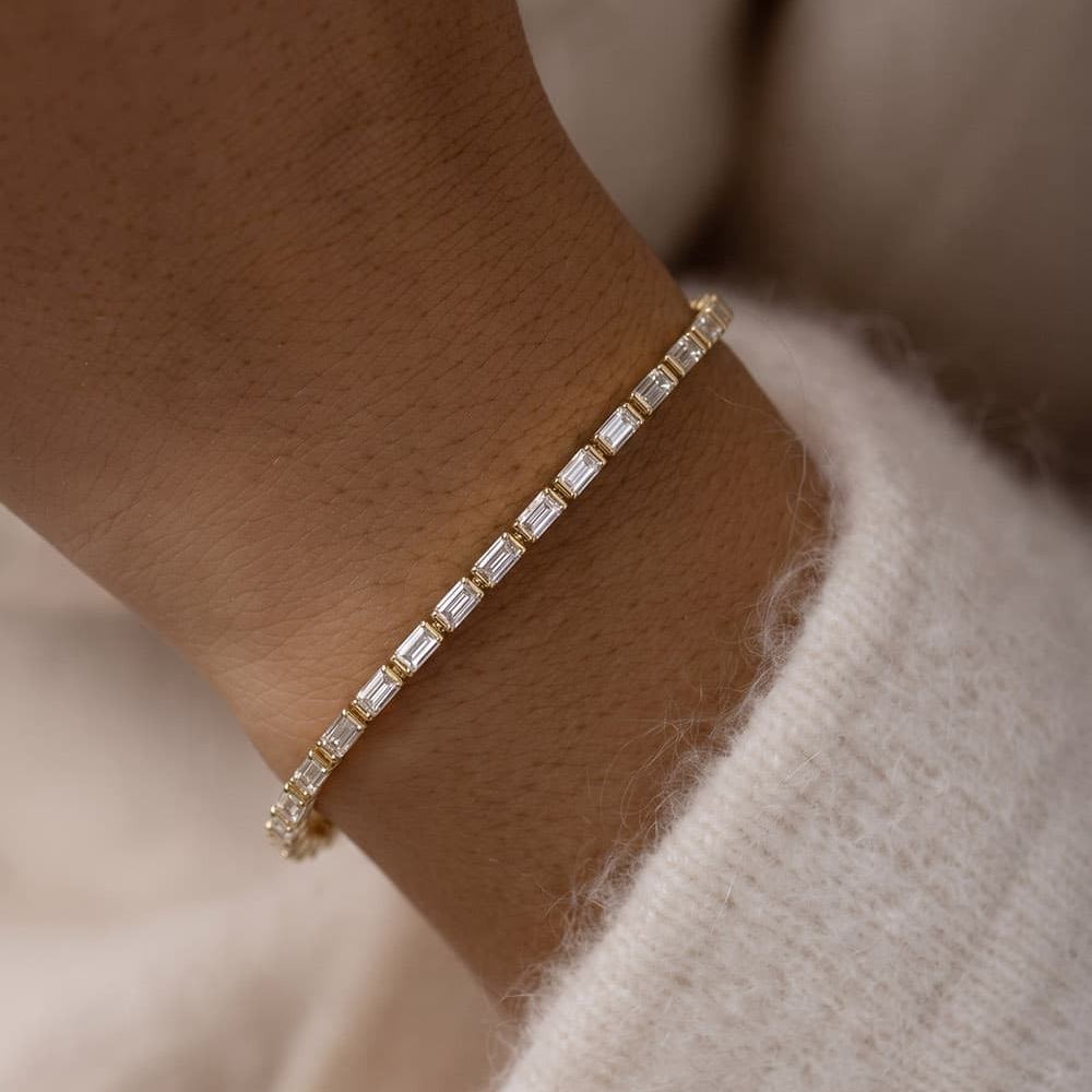 Baguette Moissanite Tennis Bracelet