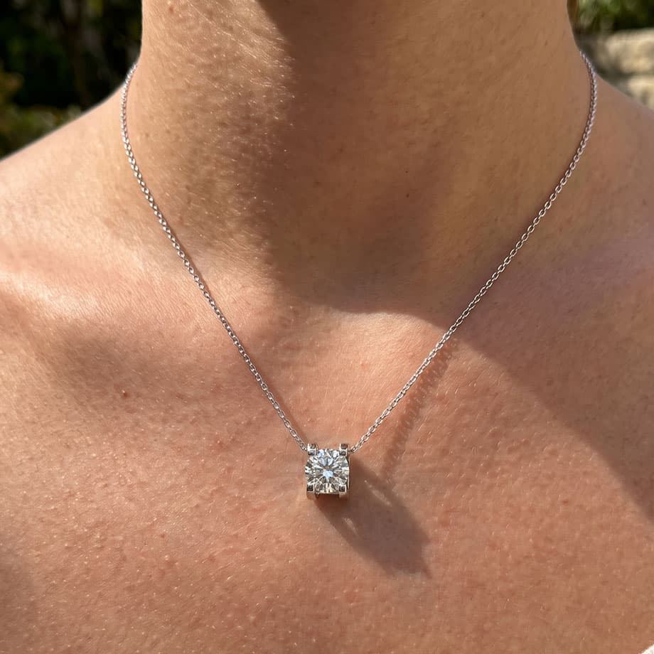 Bull Head Moissanite Pendant