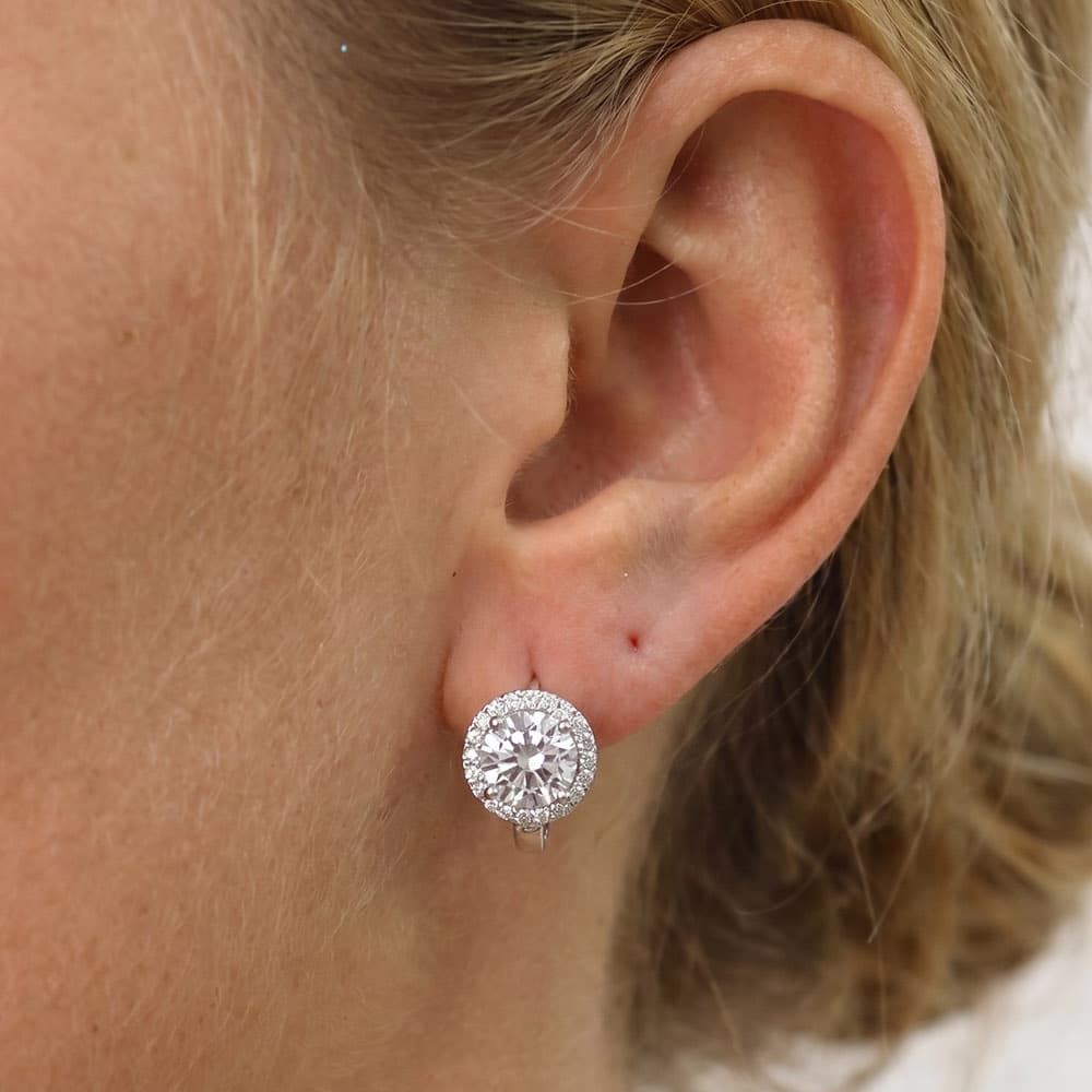 Vita Round Moissanite Hoop Earrings