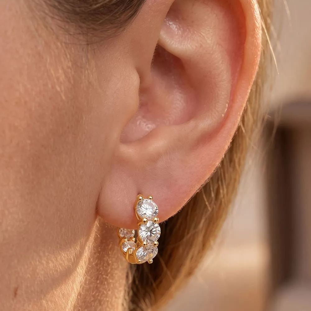 Sophia Moissanite Hoop Earrings