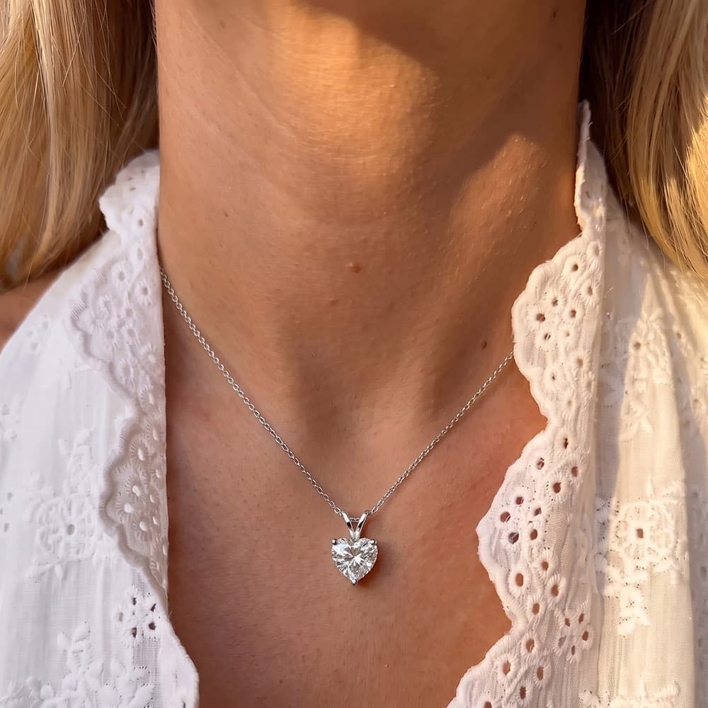 Heart Shape Moissanite Pendant 1.0 ct