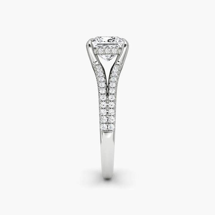 Split Shank Moissanite Engagement Ring-VOOGME