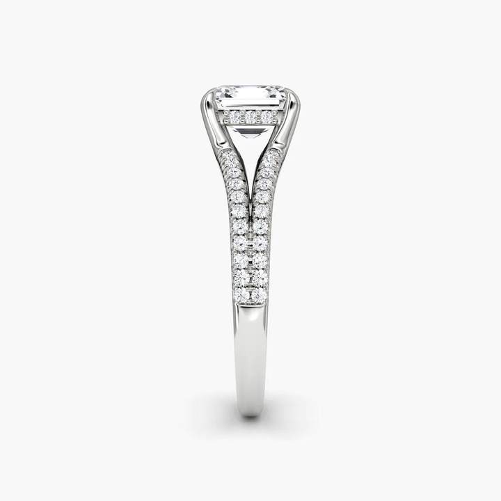 Split Shank Moissanite Engagement Ring-VOOGME
