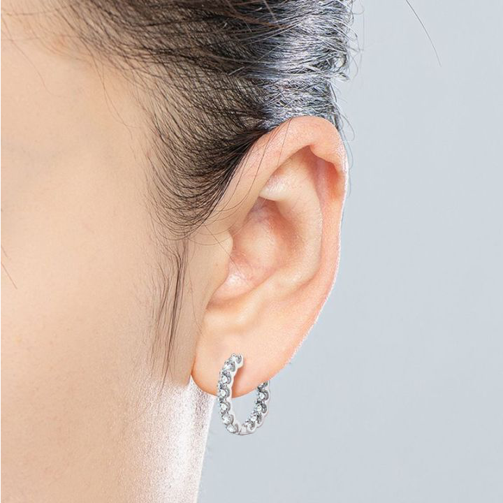 Moissanite Huggie Earrings (2.6 ct. tw.)-VOOGME