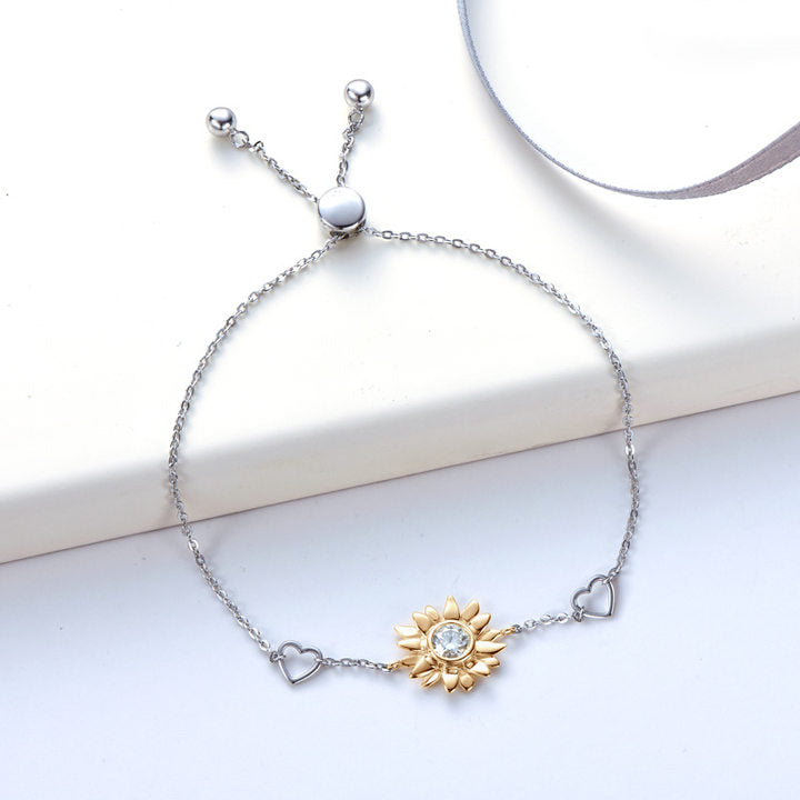 Vivid Sunflower Moissanite Bracelet 0.5 ct-VOOGME