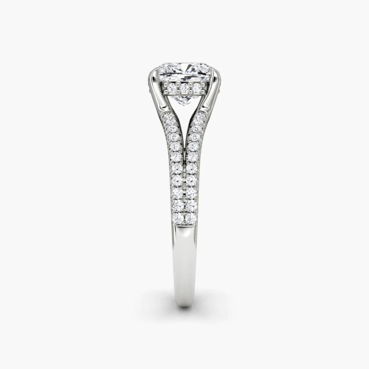 Split Shank Moissanite Engagement Ring-VOOGME