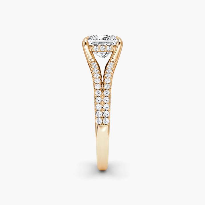 Split Shank Moissanite Engagement Ring-VOOGME