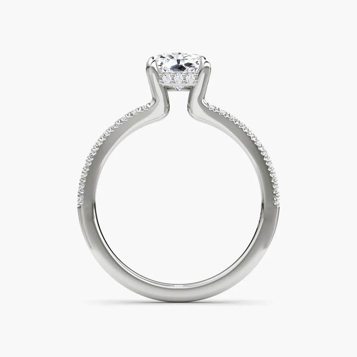 Split Shank Moissanite Engagement Ring-VOOGME