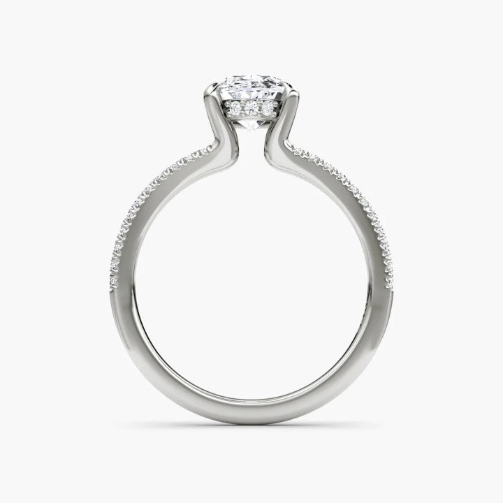 Split Shank Moissanite Engagement Ring-VOOGME