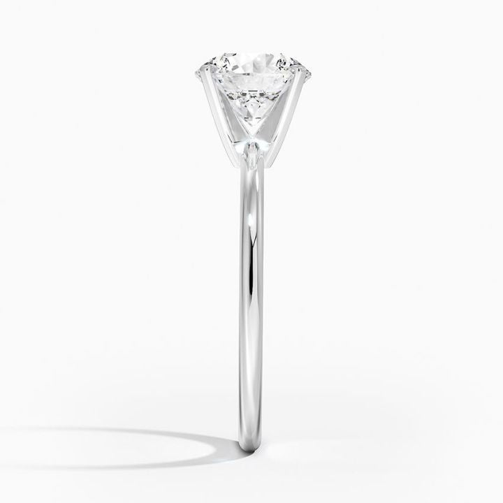 Classic Solitaire Moissanite Engagement Ring-VOOGME