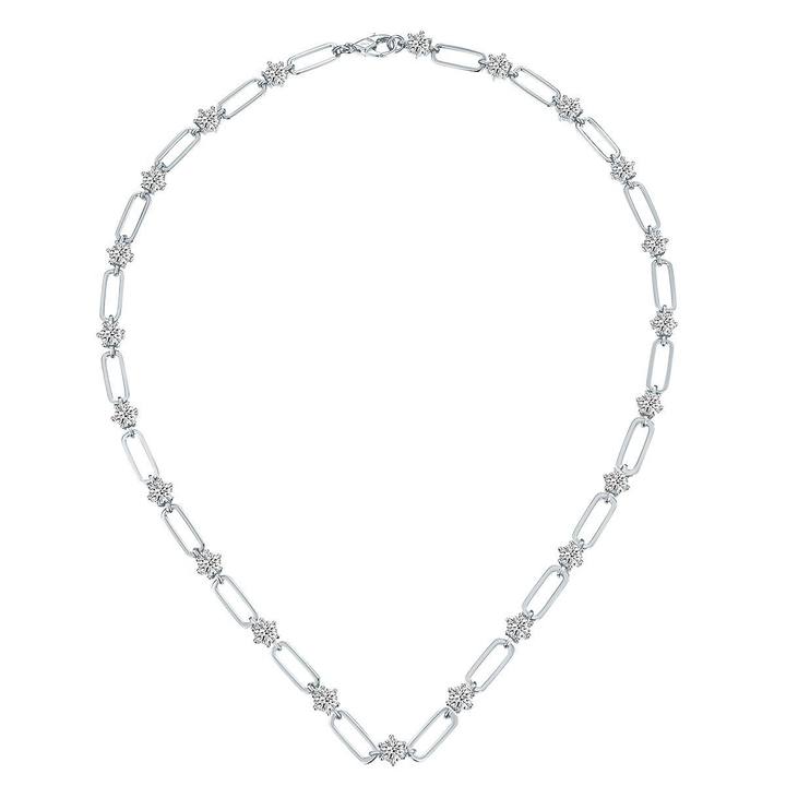 Paperclip Moissanite Necklace-VOOGME