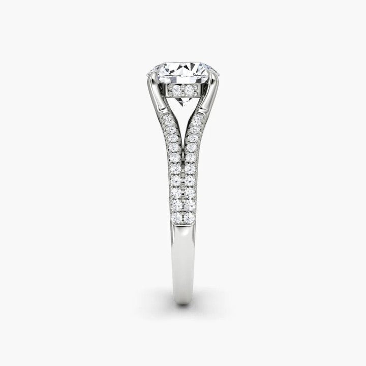 Split Shank Moissanite Engagement Ring-VOOGME