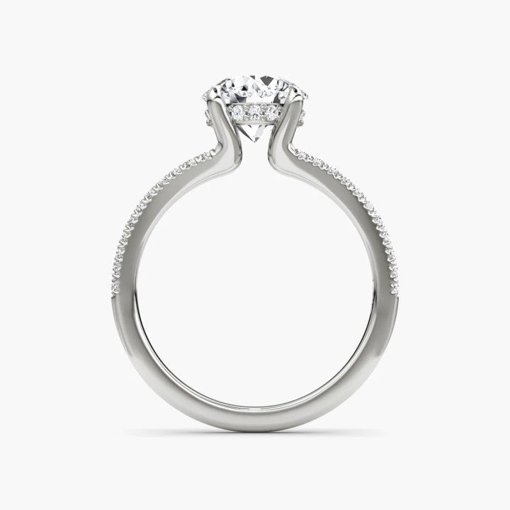 Split Shank Moissanite Engagement Ring-VOOGME